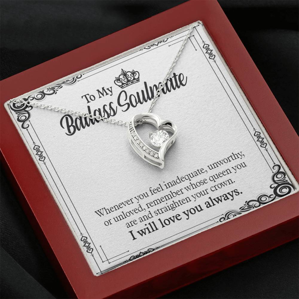 Jewelry Forever Love Necklace With Message Card For Badass Soulmate