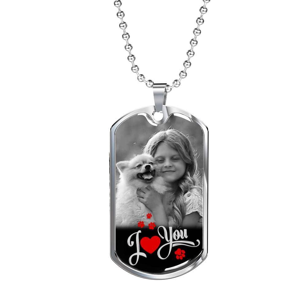 I Love You Pet Necklace