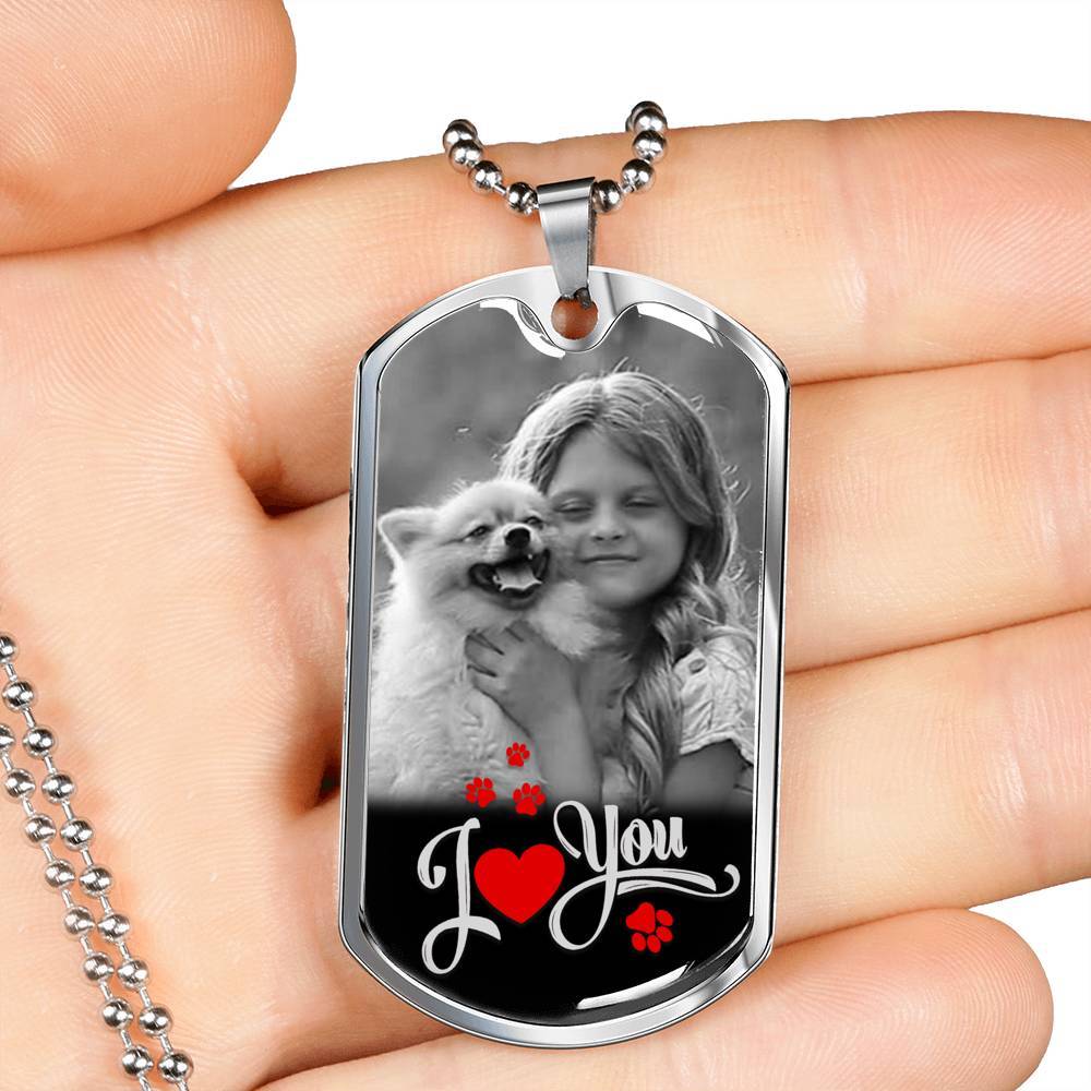 I Love You Pet Necklace