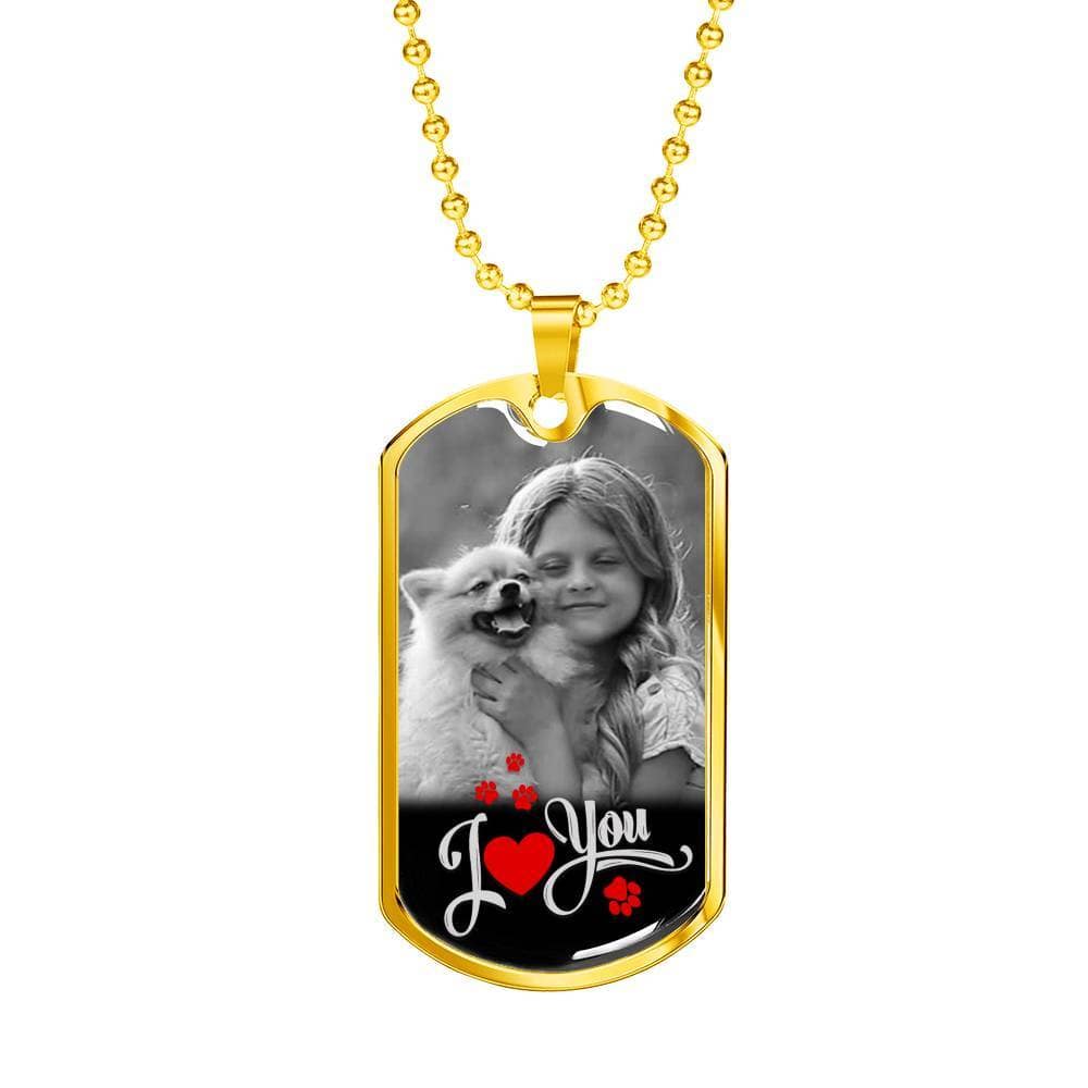 I Love You Pet Necklace