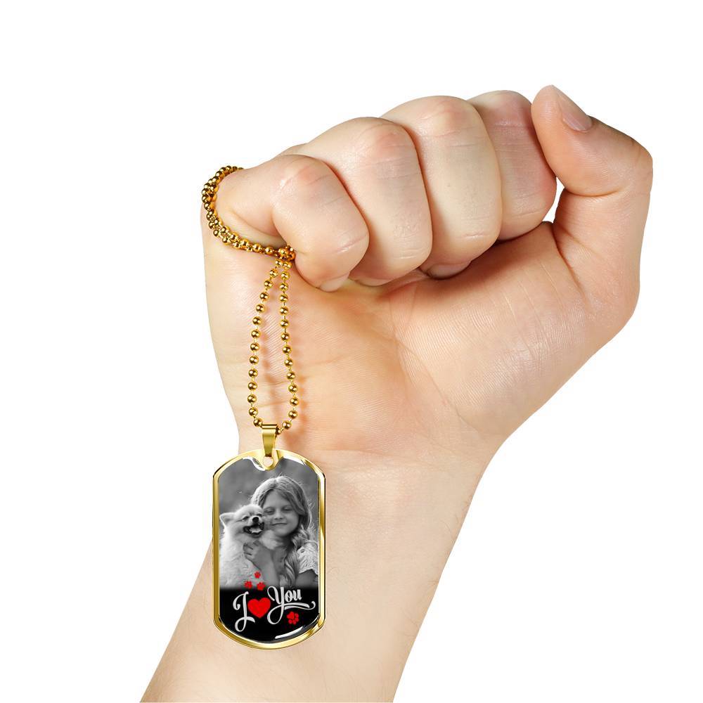 I Love You Pet Necklace