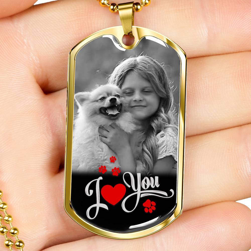 I Love You Pet Necklace