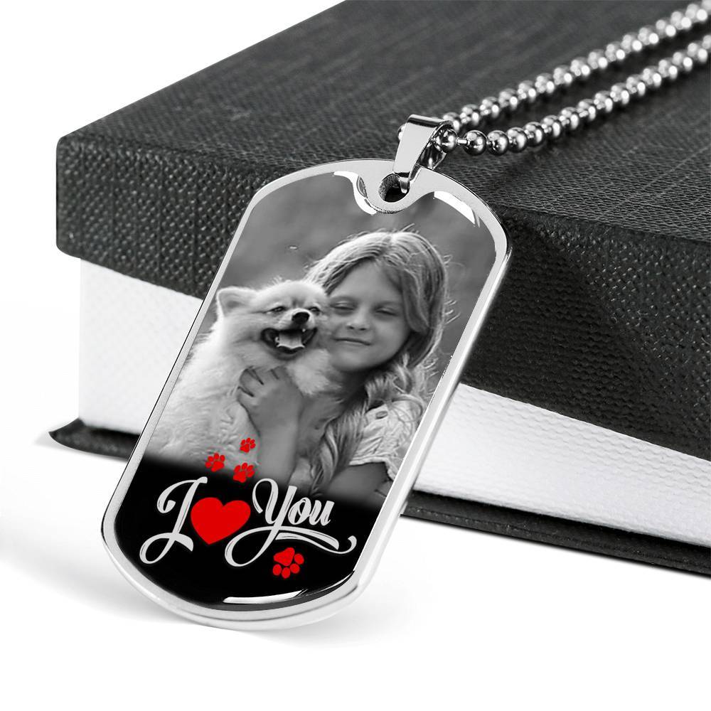 I Love You Pet Necklace
