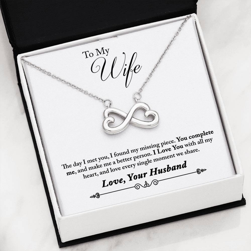 I Love You With All My Heart Customized Infinity Pendant