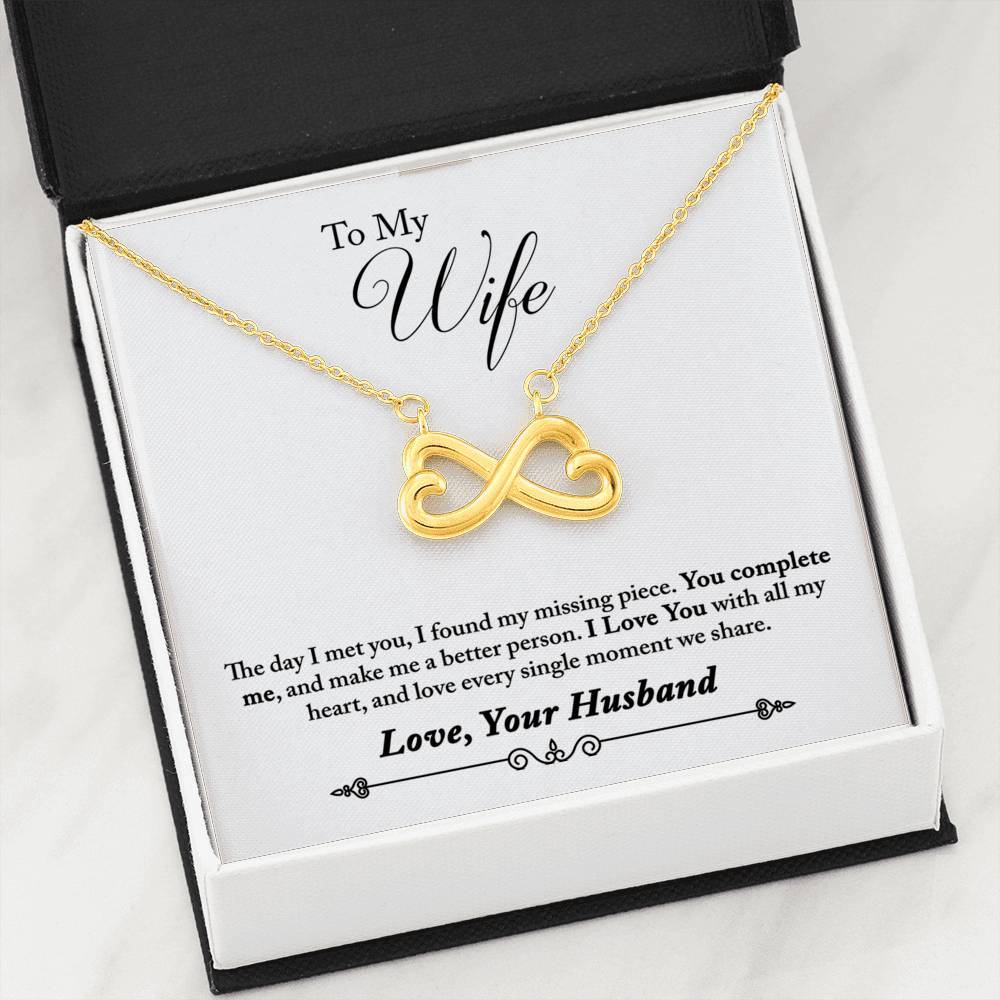 I Love You With All My Heart Customized Infinity Pendant
