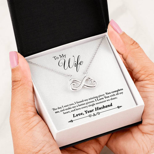 I Love You With All My Heart Customized Infinity Pendant