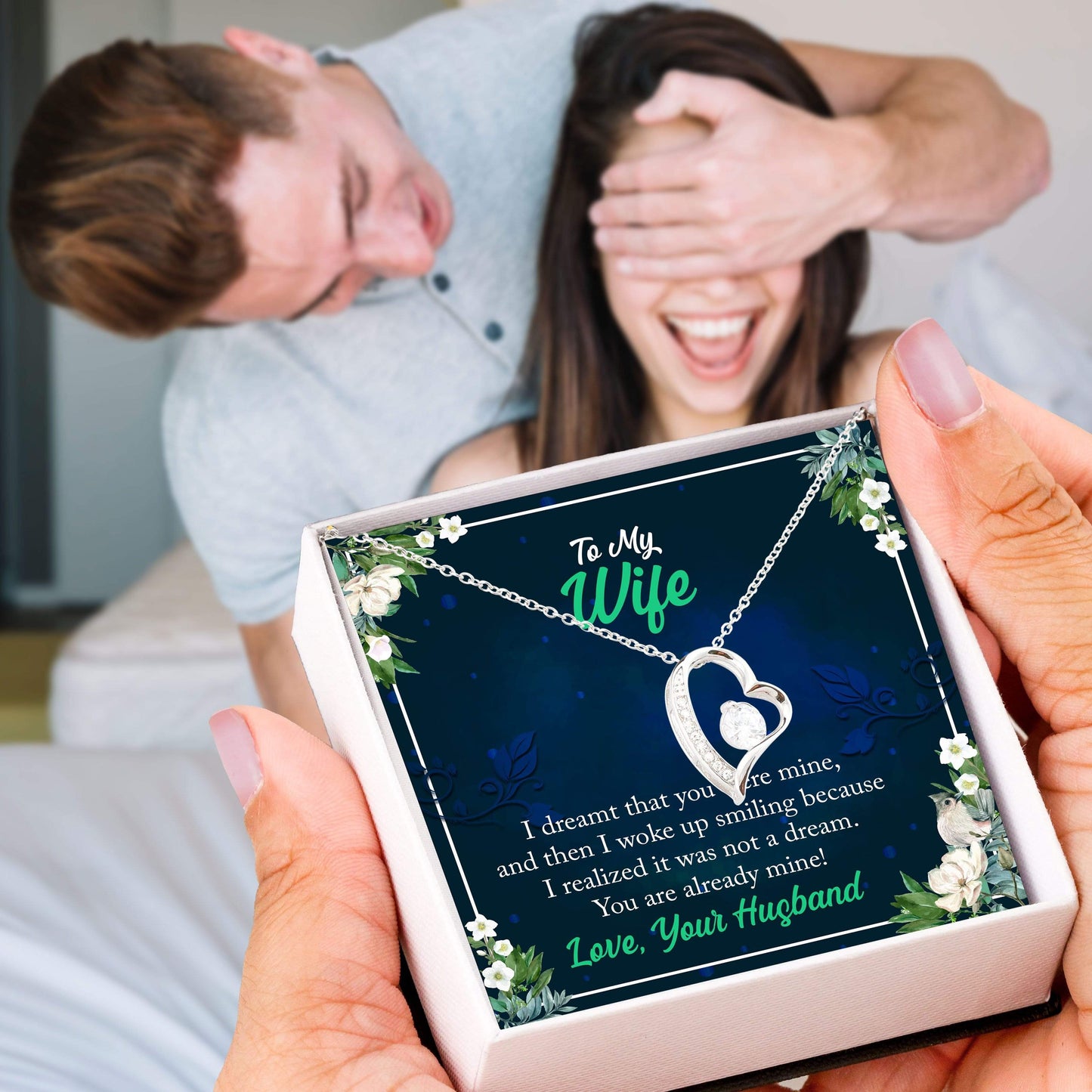 "I Want To Woke Up Seeing You Everyday" Necklace For Wife