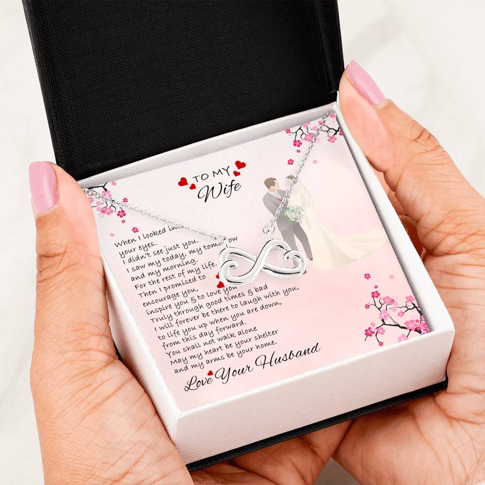I Will Forever Be There To Laugh With You Customized Infinity Pendant
