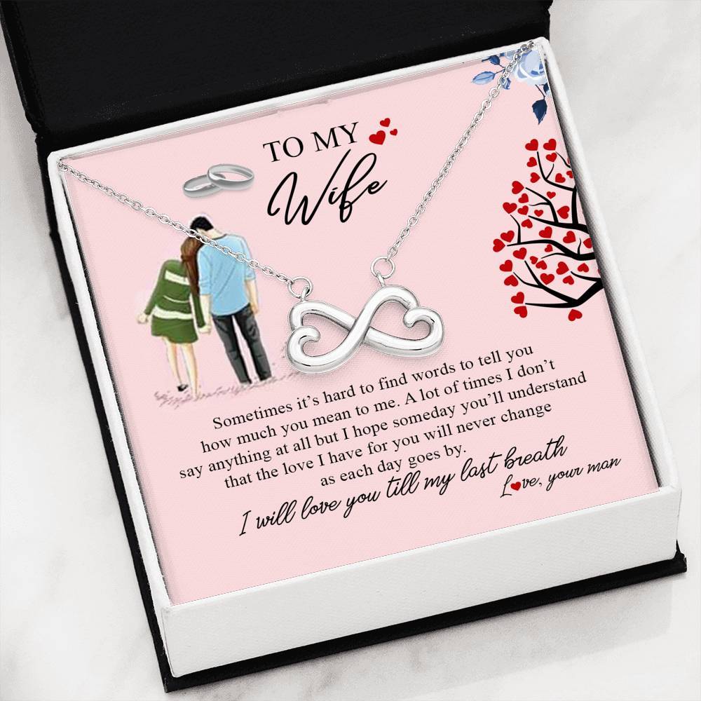 I Will Love You Till My Last Breath Custom Infinity Pendant