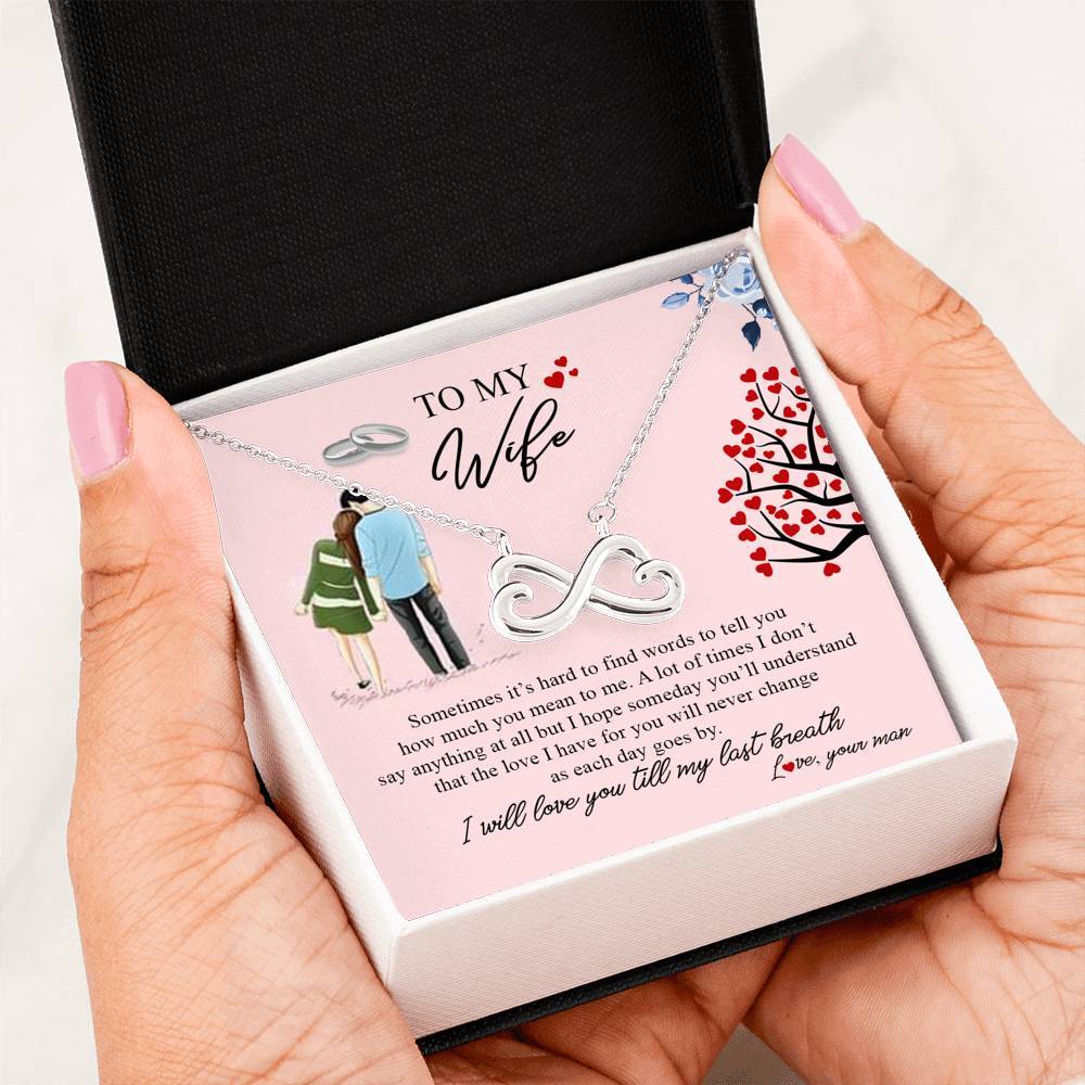 I Will Love You Till My Last Breath Custom Infinity Pendant