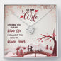 Jewelry 14K White Gold Finish I Will Love You With All My Heart- Knot Necklace