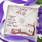 Jewelry 14K White Gold Finish I Will Love You With All My Heart- Knot Necklace