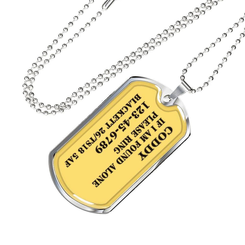 If I Am Found Alone Please Ring, Golden Necklace For Pet Lover