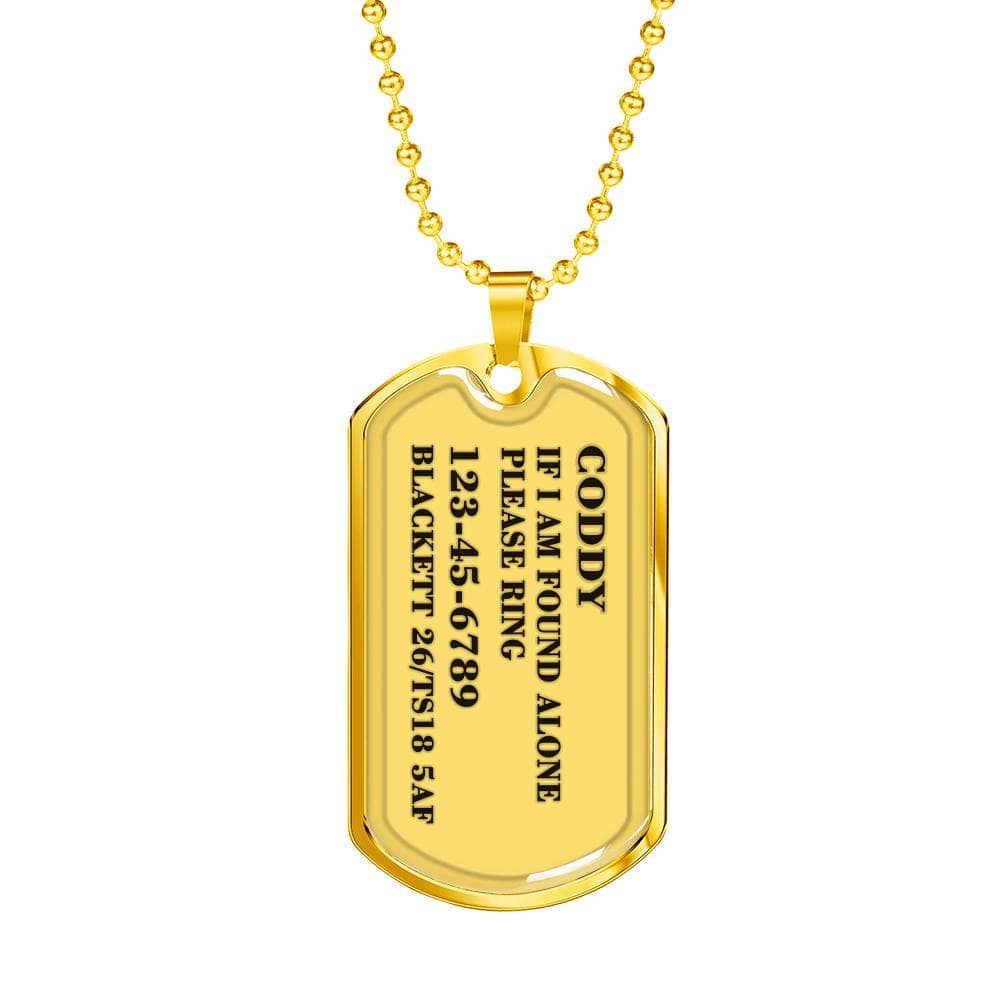 If I Am Found Alone Please Ring, Golden Necklace For Pet Lover