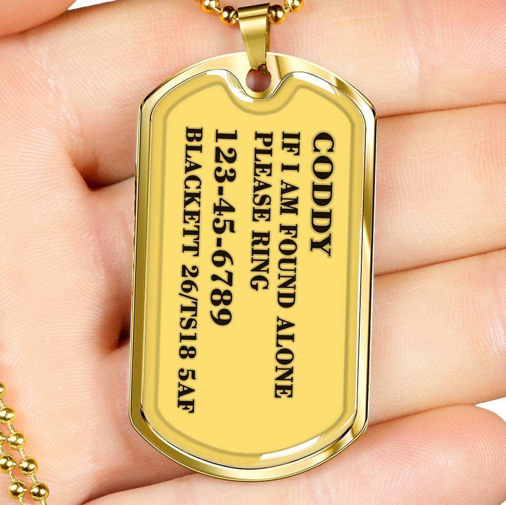 If I Am Found Alone Please Ring, Golden Necklace For Pet Lover