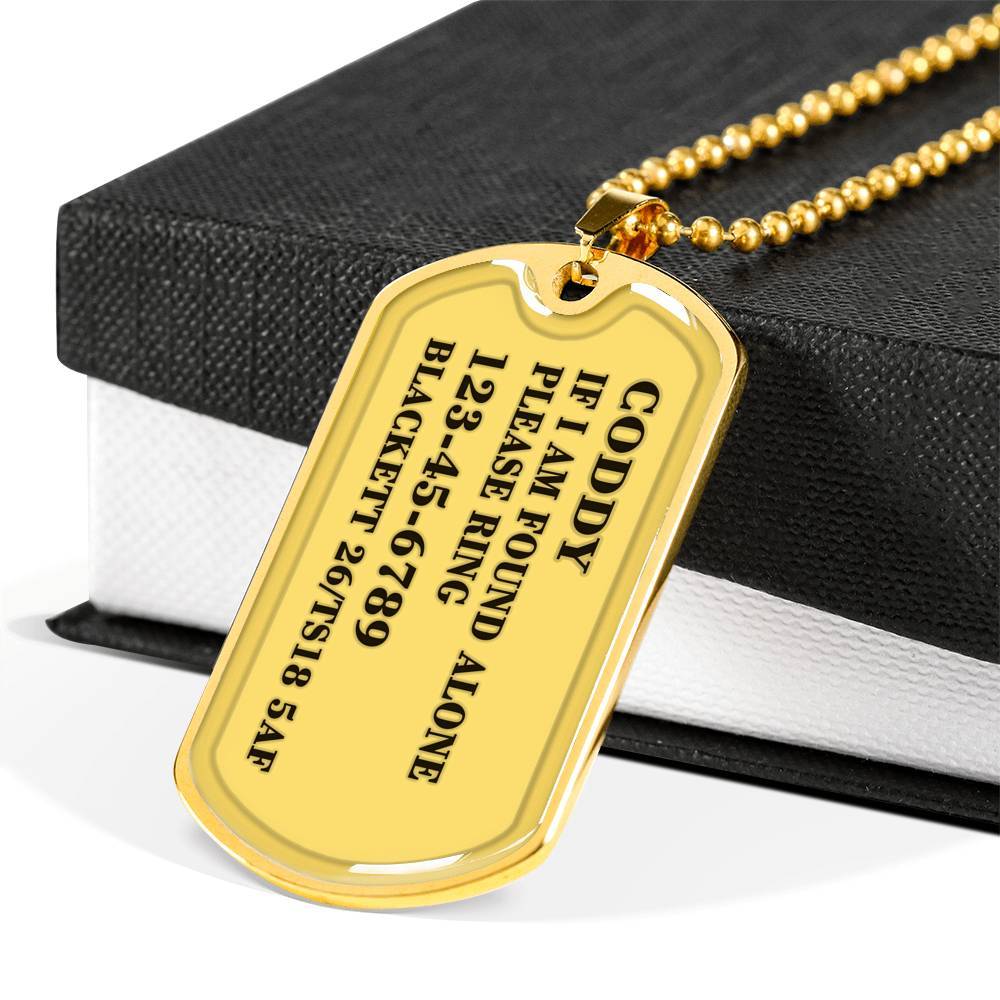 If I Am Found Alone Please Ring, Golden Necklace For Pet Lover