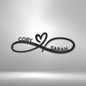 Jewelry Black / 15 Infinity Couples Monogram - Steel Sign