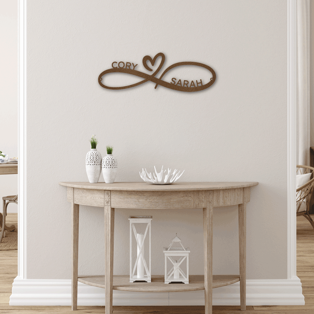Jewelry Copper / 30 Infinity Couples Monogram - Steel Sign