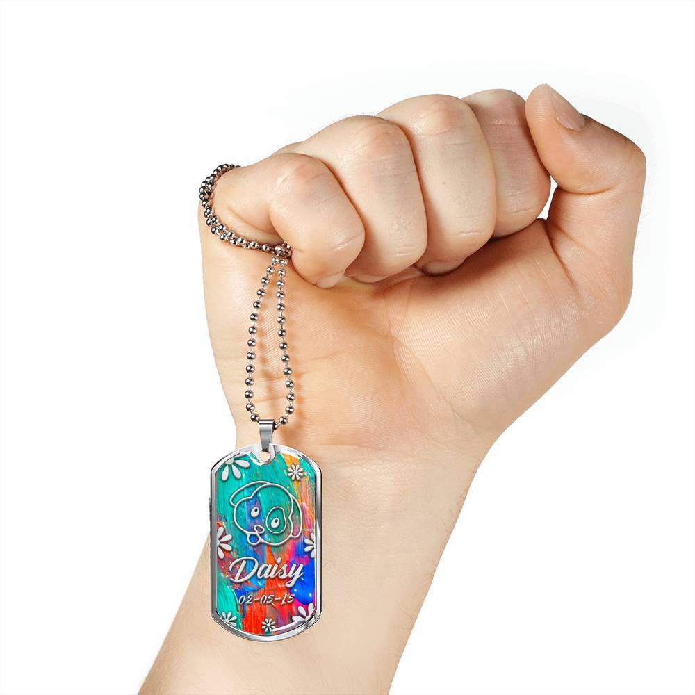 Military Chain Silver Pendant For Dog Lover