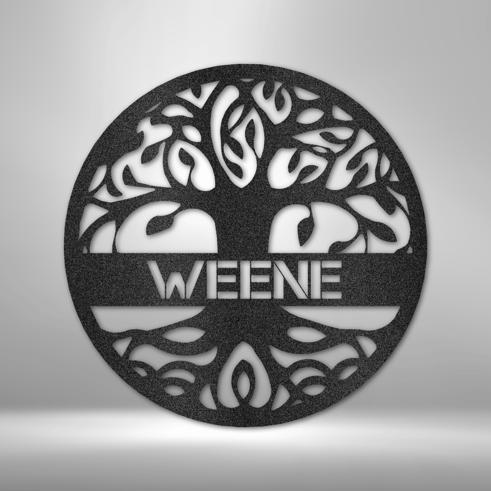 Jewelry Black / 15 Personalized Life Tree- Steel Sign