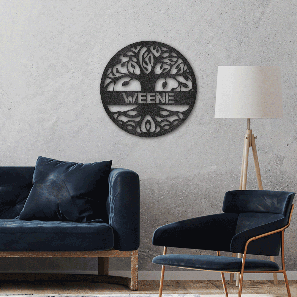 Jewelry Black / 24 Personalized Life Tree- Steel Sign