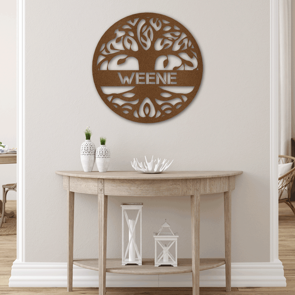 Jewelry Copper / 30 Personalized Life Tree- Steel Sign
