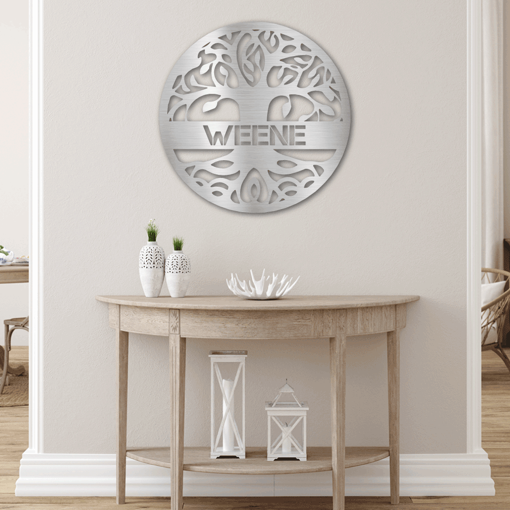 Jewelry Silver / 30 Personalized Life Tree- Steel Sign