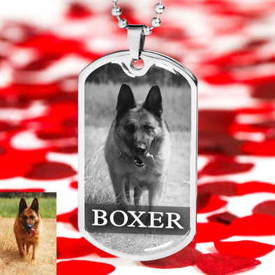 Pet Name And Image Necklace For Pet Lover