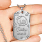 Silver Military Chain Necklace For Dog Lover