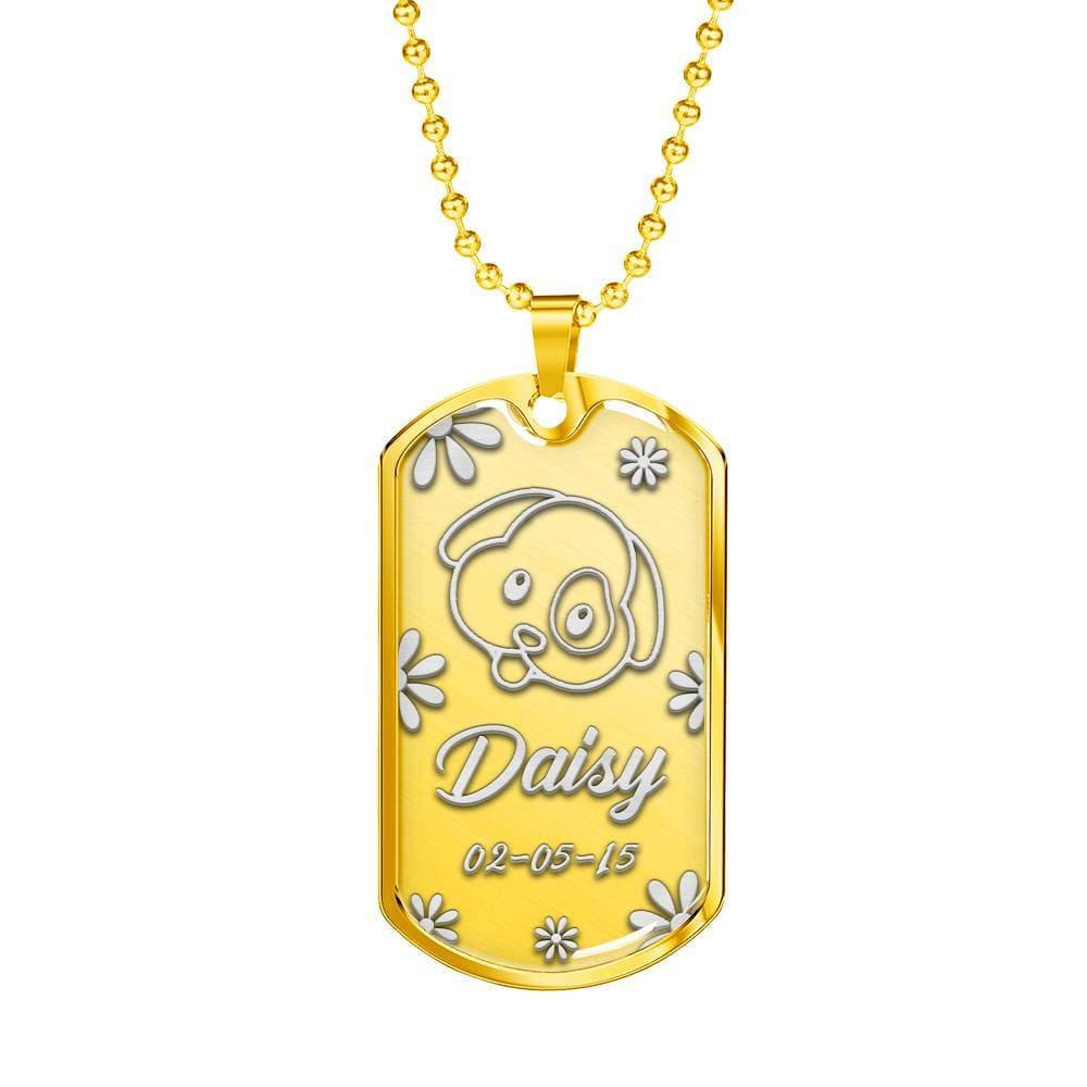 Silver Military Chain Necklace For Dog Lover