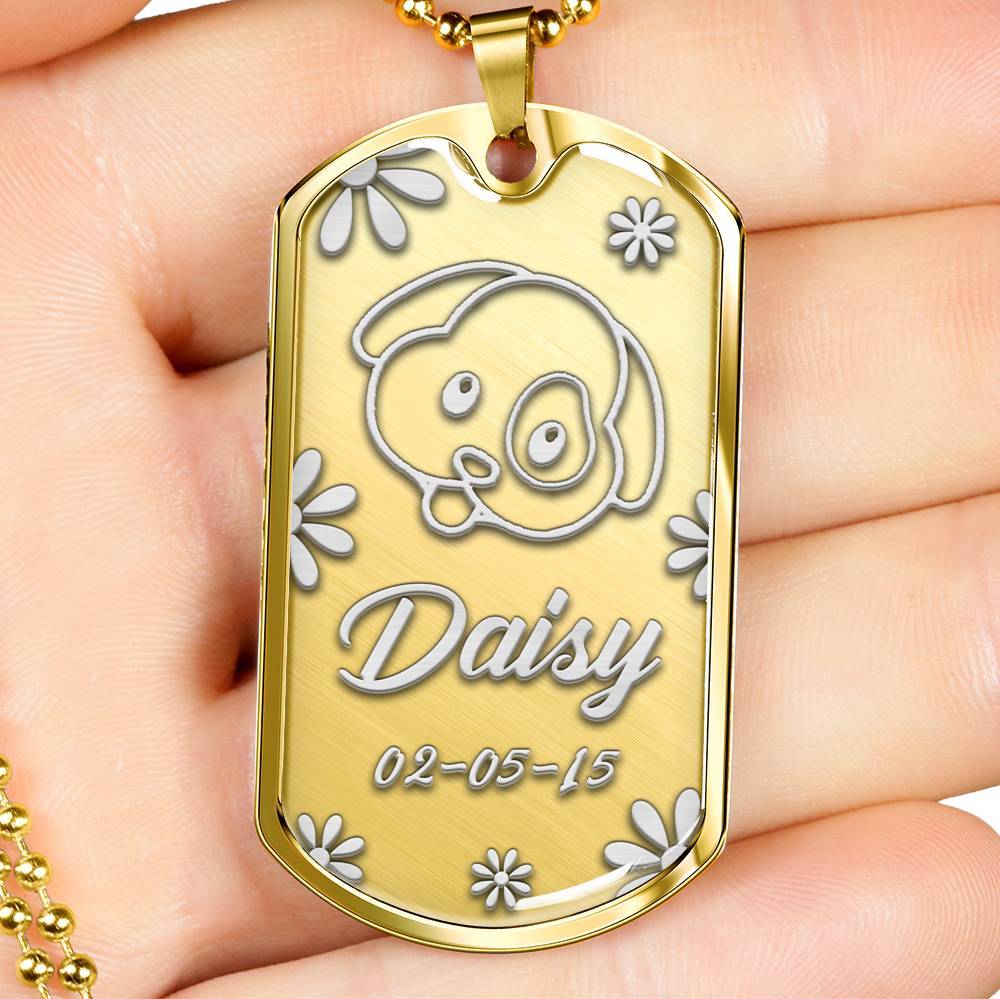 Silver Military Chain Necklace For Dog Lover