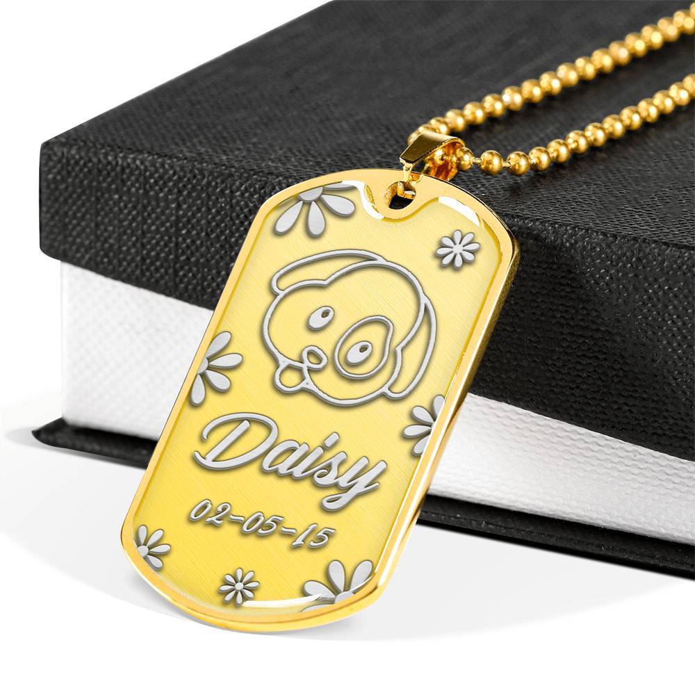 Silver Military Chain Necklace For Dog Lover