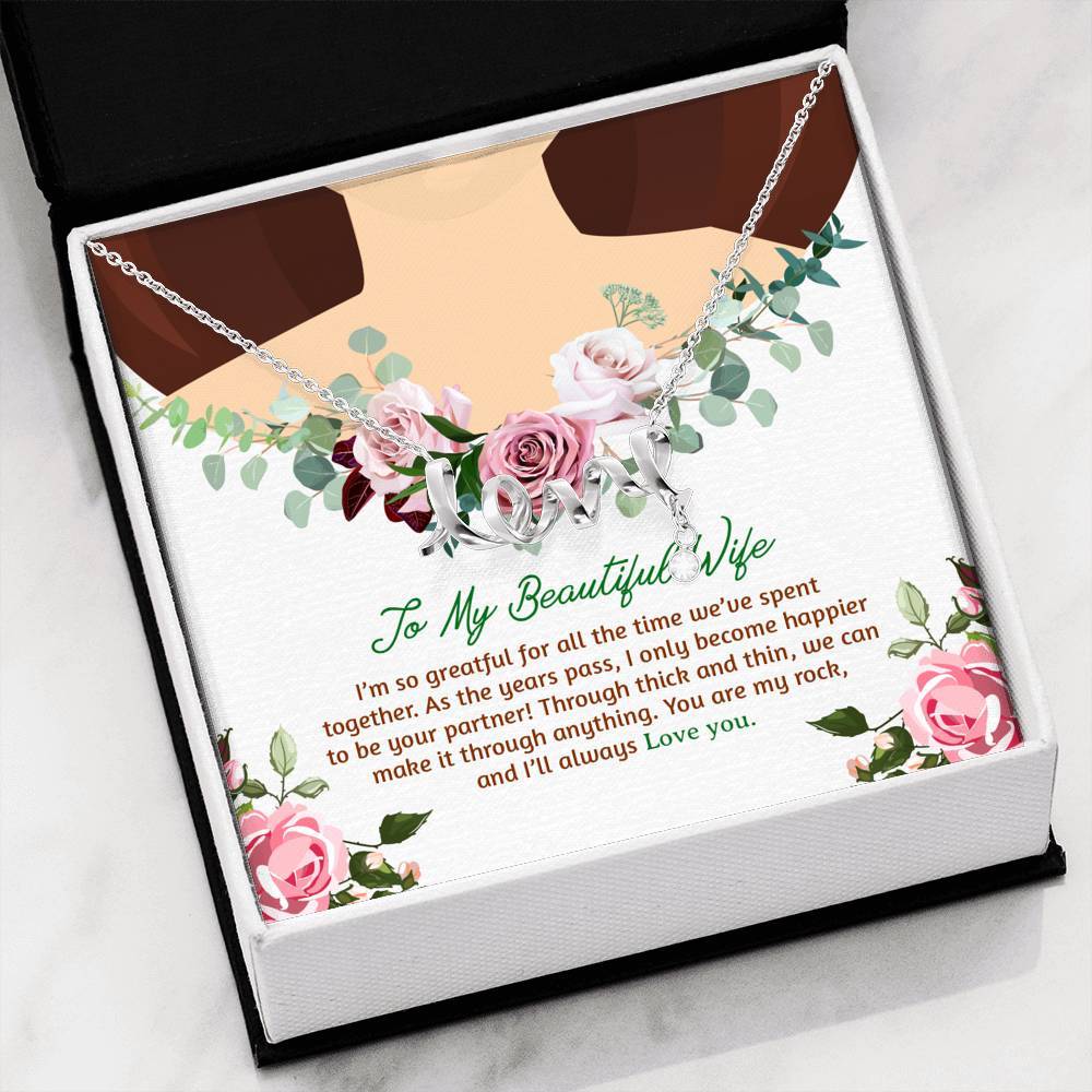 To My Beautiful Wife, I'll Always Love You Custom Pendant