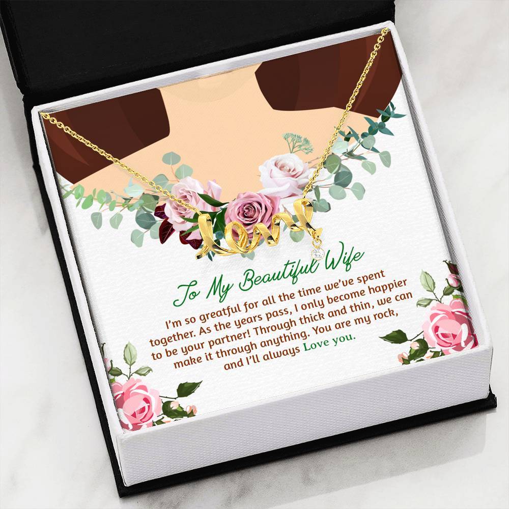 To My Beautiful Wife, I'll Always Love You Custom Pendant