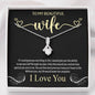 Jewelry Standard Box To My Beautiful Wife I Love You Alluring Beauty Necklace