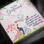 Jewelry 14K White Gold Finish To My Girlfriend-Love Knot Pendant