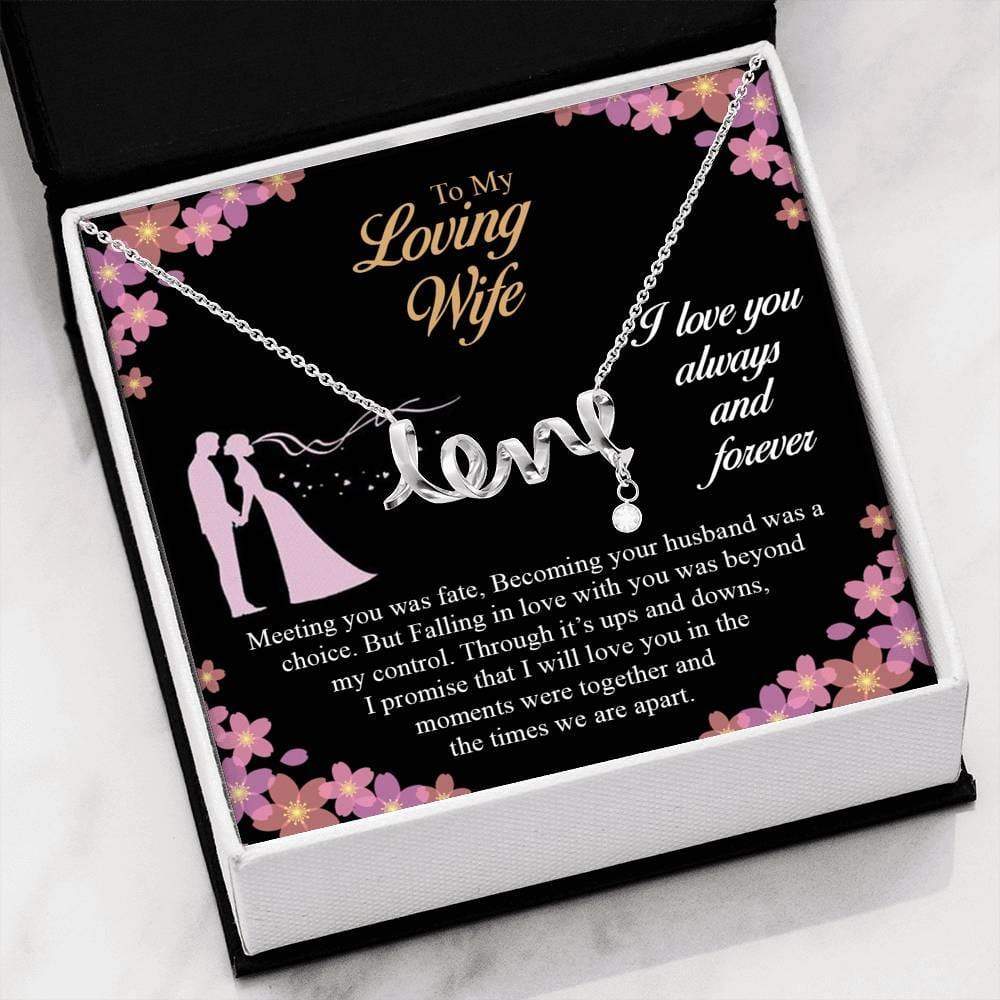 To My Loving Wife Customized Love Pendant