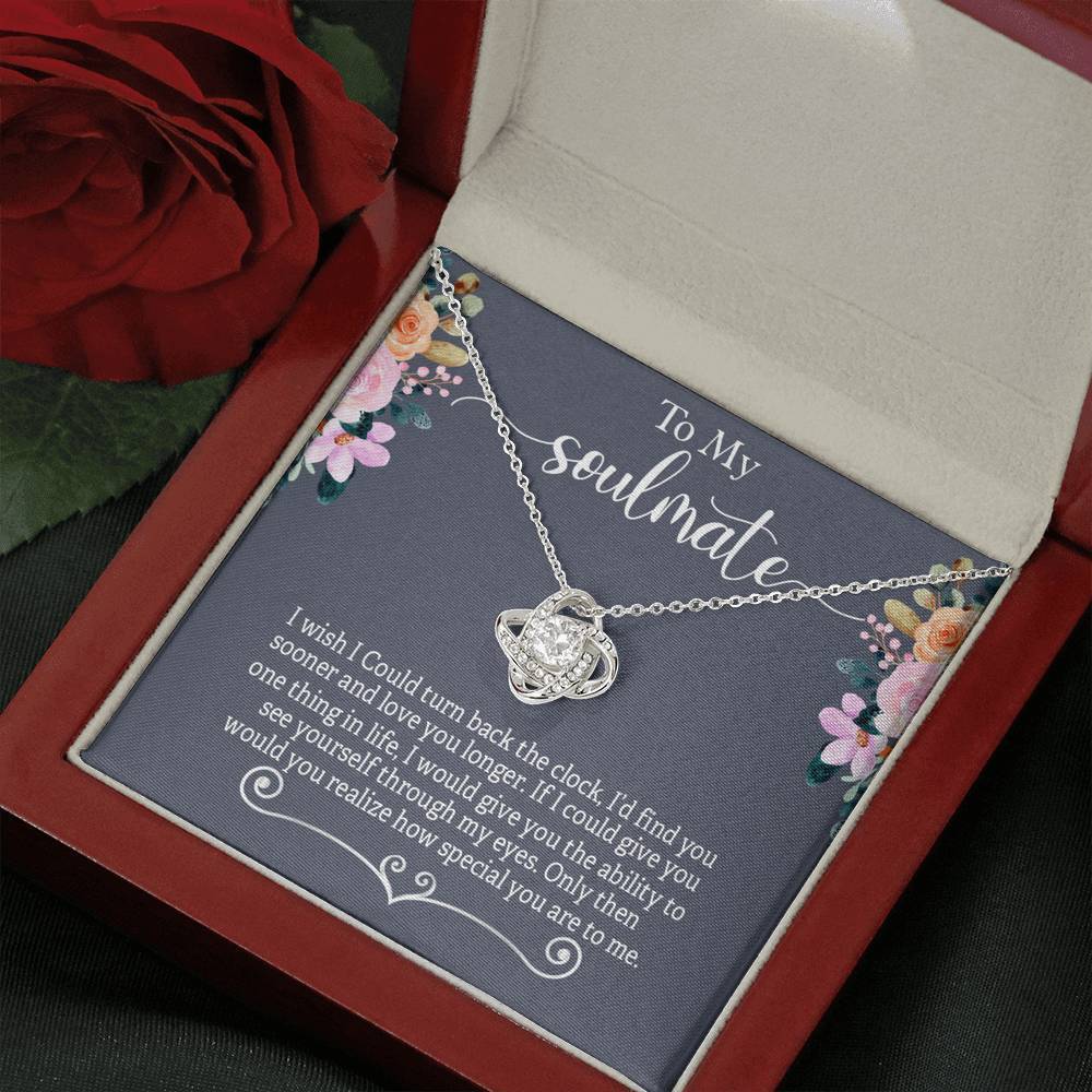 Jewelry To My Soulmate Love Knot Necklace With Message Card