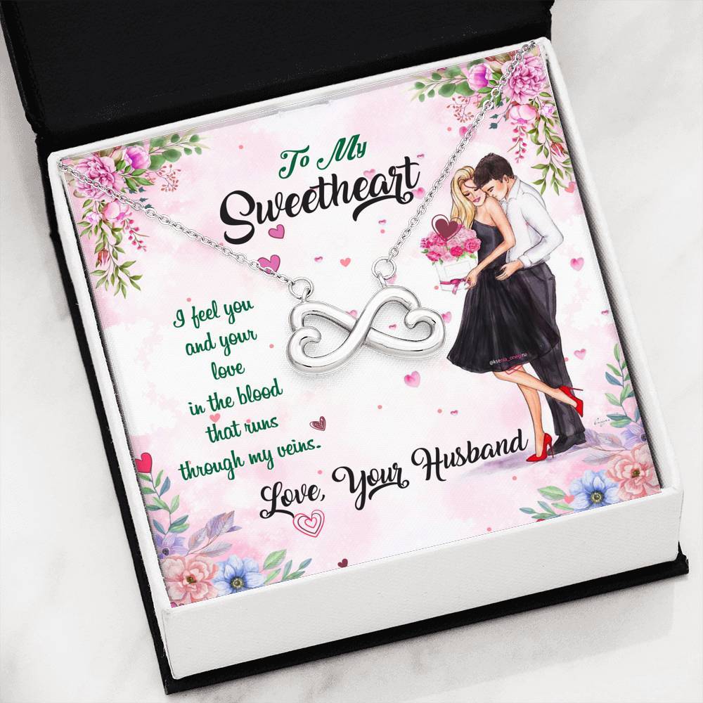 "To My Wife I Feel You & Your Love In My Blood" Gift From Husband