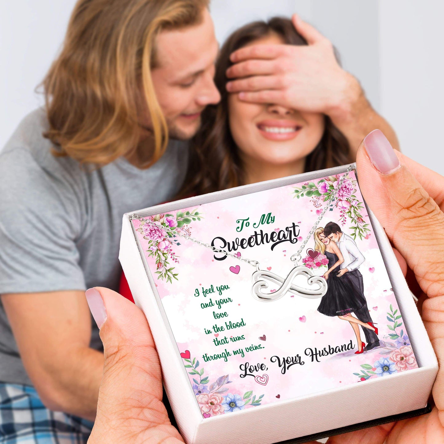 "To My Wife I Feel You & Your Love In My Blood" Gift From Husband