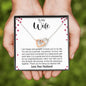 Jewelry To My Wife, Interlocking Hearts Necklace With Message Card