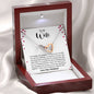 Jewelry To My Wife, Interlocking Hearts Necklace With Message Card