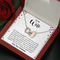 Jewelry To My Wife, Interlocking Hearts Necklace With Message Card