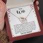 Jewelry To My Wife, Interlocking Hearts Necklace With Message Card
