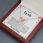 Jewelry To My Wife, Interlocking Hearts Necklace With Message Card
