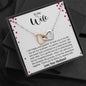 Jewelry To My Wife, Interlocking Hearts Necklace With Message Card