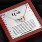 Jewelry Mahogany Style Luxury Box To My Wife, Interlocking Hearts Necklace With Message Card