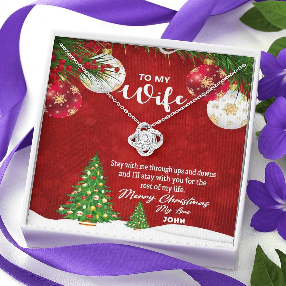 Jewelry "To My Wife" Knot Pendant For Christmas