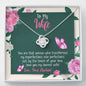 Jewelry 14K White Gold Finish To My Wife-Love Knot Necklace