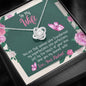 Jewelry 14K White Gold Finish To My Wife-Love Knot Necklace